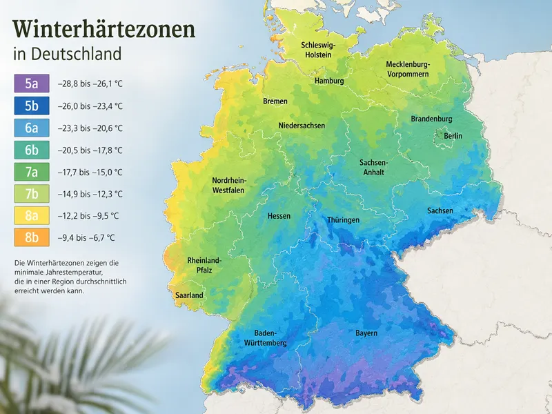 Winterhärtezonen – Ratgeber für winterharte Palmen